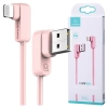 USAMS Kabel kątowy U-flow Lightning 1,2m2A różowy/pink IPUSBCY03 (US-SJ165)