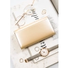 Portfel dla kobiet Peterson skóra naturalna lakierowana elegancki poziomy
