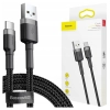 Kabel USB do USB-C Baseus Cafule 3A 0.5m (szaro-czarny)