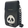 Nimmy Zestaw 3w1 torebka na telefon +    portfel + etui na lokalizator czarny/black Big Eyed Pet 2.0 Panda