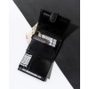 Portfel męski na zatrzask Rovicky ze skóry naturalnej ochrona RFID elegancki