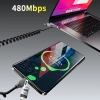 Kabel Dudao L20 Pro 4w1 USB-A / USB-C - Lightning / USB-C - czarny