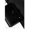 Portfel męski na zatrzask Rovicky ze skóry naturalnej ochrona RFID elegancki