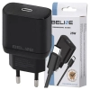 Beline Ład. siec. 1x USB-C 25W + kabelUSB-C czarna /black PD 3.0  BLNCB25C GaN