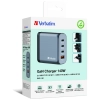 Verbatim Ładowarka sieciowa GaN 140W3xUSB-C/USB-A + Adapter EU/UK/US GNC-140 32203