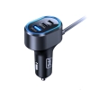 3mk Double Car Charger 135W PD QC PPS USB 2A4C Black/Gray