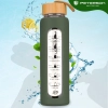 Butelka na wodę szklana motywacyjna szczelna bidon osłona Peterson 960 ml