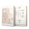 Zestaw Guess GUBPP14LH4EACSP Case+ Charger iPhone 14 Pro 6,1 różowy/pink hard case 4G Print MagSafe