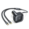 USAMS Ład. sam. ze zwijanym kablem2xUSB-C C41 PD 30W Fast Charge czarny/black CC220CC01 (US-CC220)