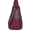 Plecak miejski crossbody damski skórzany ciemnoczerwony