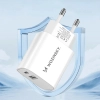 Ładowarka sieciowa Wozinsky WGWCW USB-A USB-C 20W - biała