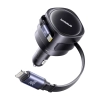 Ładowarka samochodowa Baseus Enjoyment Max z kablami USB-C+Lightning 60W Czarny