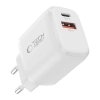 Ładowarka sieciowa Tech-Protect NCA30 PD 30W QC3.0 USB-A / USB-C + Kabel USB-C / Lightning 100cm - biała
