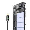 MCDODO KABEL USB DO IPHONE LIGHTNING 3A SZYBKIE ŁADOWANIE 36W 1M LED CZARNY