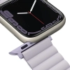 UNIQ pasek Revix Apple Watch Series1/2/3/4/5/6/7/8/9/SE/SE2/Ultra/Ultra 2 42/44/45/49mm. Reversible Magnetic lilak-biały/lilac-white
