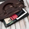 Torba męska na ramię do ręki skórzana na laptopa dokumenty A4 brązowa pojemna Paolo Peruzzi SL-08-BR