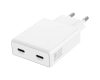 Ładowarka sieciowa 4smarts PDPlug Slim   Dual 65W GaN 2xUSB-C biały