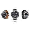 Smartwatch VELTORI VT100-1 + Czarny Pasek Silikonowy + Czarny Eko Skóra