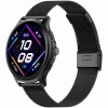 Smartwatch Damski GRAVITY GT12-2 Granatowy Pasek Silikonowy + Czarna Bransoleta