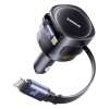 Ładowarka samochodowa Baseus Enjoyment Max 90W 2x USB-C + kabel USB-C i Lightning - czarna