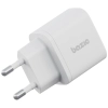Ładowarka sieciowa Bazic Goport Velox    Kit 1xUSB-C 1xUSB-A GaN 35W z kablem plecionym biały