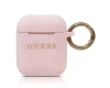 Guess GUACCSILGLLP AirPods 1/2 coverjasnoróżowy/pink Silicone Glitter