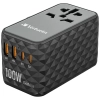 Verbatim Adapter podróżny EU/UK/US GaN2xUSB-A/2xUSB-C PD 100W UTA-06 czarny/black 32121