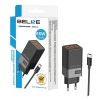Beline Ład. siec. 2x USB-C + 1x USB 65W+ kabel USB-C czarny/black PD 3.0 + QC 3.0  BLN3CB65C GaN