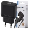 Beline Ład. siec. 1x USB-C 30W + kabelUSB-C czarna /black PD 3.0  BLNCB30C GaN