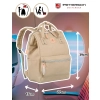 Plecak materiałowy na ramię do codziennego noszenia Beige