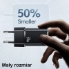 USAMS Ład. siec. 1xUSB-C+1xUSB T43 33WPD3.0 +QC3.0  + kabel U63 USB-C na lightning czarny/black USKTZ01