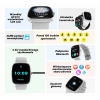 Smartwatch Męski GRAVITY GT18-4 Pomarańczowy Pasek Silikonowy + Czarny Pasek
