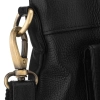 Torba męska skórzana na laptopa czarna PETERSON elegancka torba biznesowa A4 na ramię
