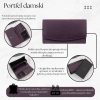 Portfel damski skórzany z RFID fioletowy na prezent Paolo Peruzzi SL-11-VI