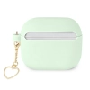 Guess GUA3LSCHSN AirPods 3 cover zielony/green Silicone Charm Heart Collection