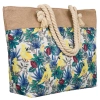 Modna torebka w kwiaty na zakupy plażę shopper