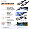 CO2 KABEL USB-C SZYBKIE ŁADOWANIE THUNDERBOLT 3 20GBPS 100W USB TYP C 4K 1M