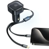 USAMS Ład. sam. ze zwijanym kablem1xUSB-C+1x Lightning C41 PD 30W Fast Charge czarny/black CC219CC01 (US-CC219)