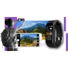 Smartwatch GIEWONT czarno fioletowy z 2 wymiennymi paskami