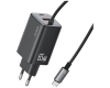 Ładowarka sieciowa USAMS JC Series CC266 65W GaN Fast Charger 2xUSB-C 1xUSB-A czarny