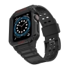 Protect Strap Band opaska z etui do Apple Watch 9 / 8 / 7 / 6 / 5 / 4 / 3 / 2 / SE / SE2 (41 / 40 / 38mm) obudowa pancerny pokrowiec na zegarek czarny