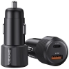 Ładowarka samochodowa USAMS YT Series    CC283 60W 1xUSB-A 1xUSB-C czarny