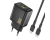 Ładowarka sieciowa Dudao A27 MaxC 35W + kabel USB-C - czarna