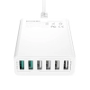 Ładowarka 6x USB Blitzwolf BW-S15, QC 3.0, 60W (biały)