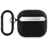 BMW BMA4SSLBK AirPods 4 cover            czarny/black Geniune Leather Silver Logo