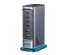 Ładowarka Joyroom JR-TCM02 GaN 65W stacja ładująca 4xUSB-C 2xUSB-A wtyczka UK - szara