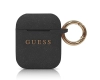 Guess GUACCSILGLBK AirPods 1/2 coverczarny/black Silicone Glitter