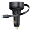 Ładowarka samochodowa Baseus Enjoyment Pro z kablem USB-C, 60W (czarna)