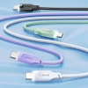 USAMS Kabel USB-C 6A 1,2mPort Display Fast Charging Lithe Series purpurowy/purple SJ568USB03 (US-SJ568)