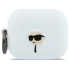 Etui Karl Lagerfeld Silicone Karl Head   3D do AirPods Pro 3 biały